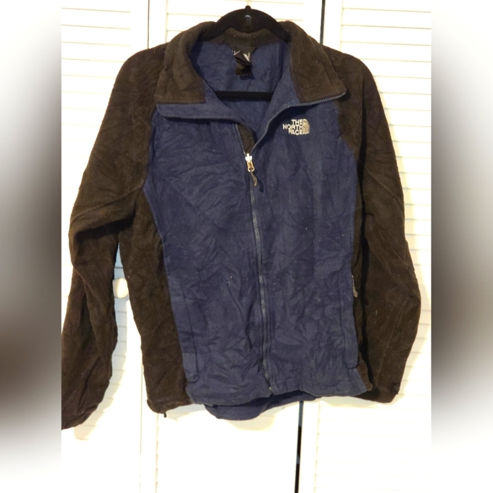 The North Face Men’s Full-Zip Fleece Jacket – Navy & Black – Size Small